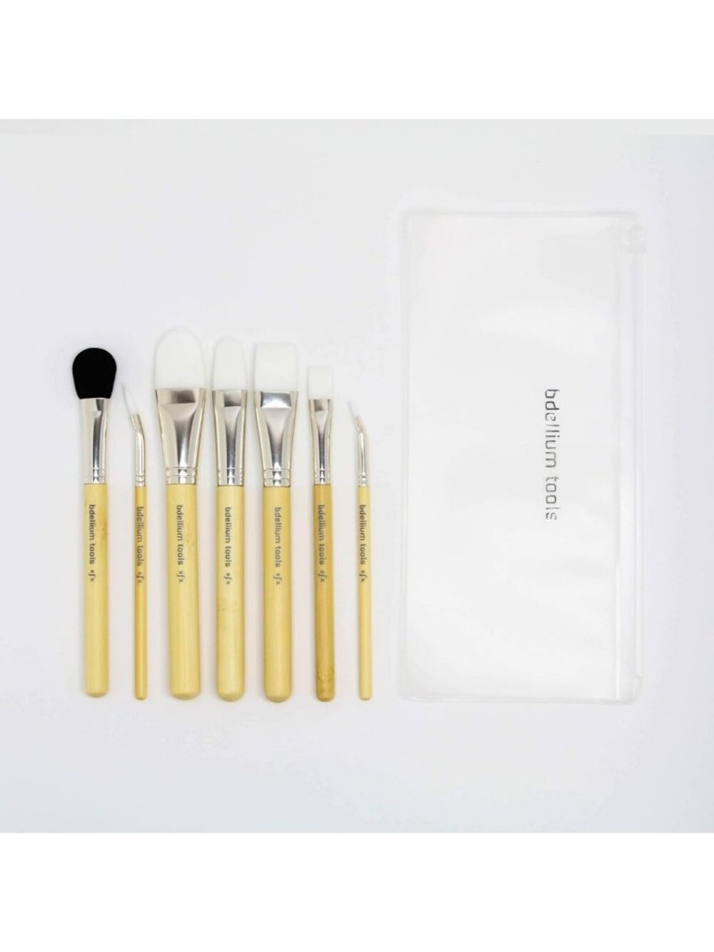 7-Piece Professional Makeup Brush Set with SFX Glue & Ziplock Pouch - Perfect